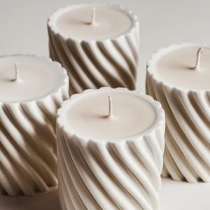 Ribbed Pillar Candles